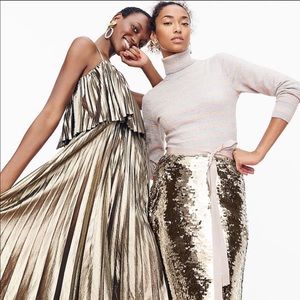 New J.Crew metallic gold dress
